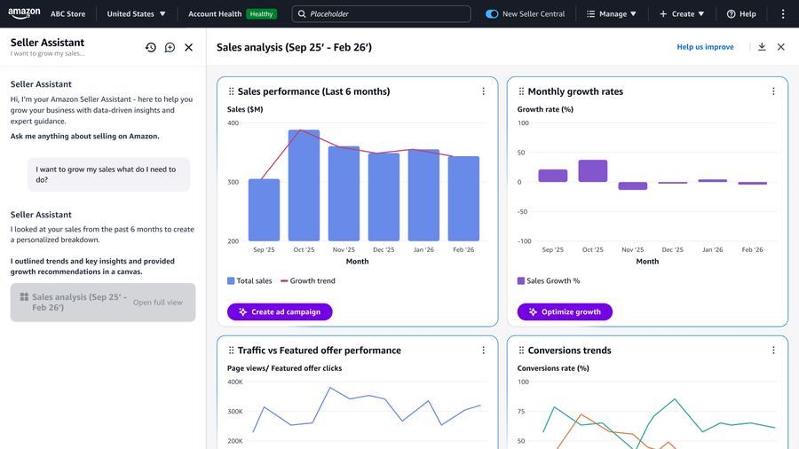 Amazon Canvas: sales analysis