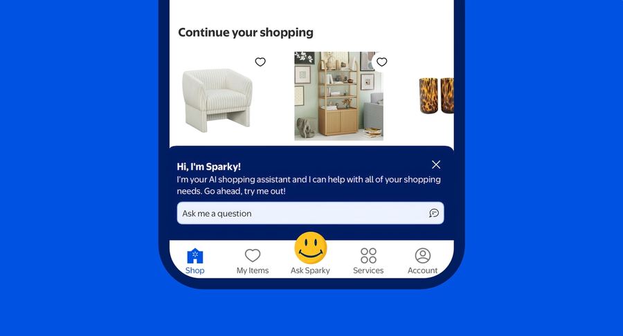 Walmart Sparky interface